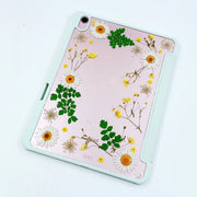 White Daisies Green Leaves Tablet Case | iPad Pro | Air 4 5 | Mini 6 | S6/7/8