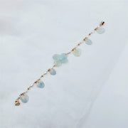 Resin Pressed Delphinium | Pearls | Bracelets | 14K Gold Clad