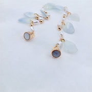 Resin Pressed Delphinium | Pearls | Bracelets | 14K Gold Clad