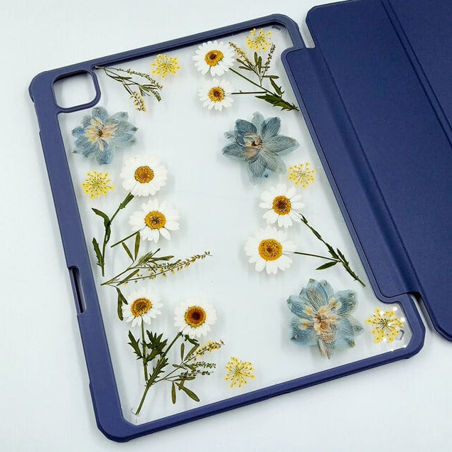 Wheat Ear, Delphiniums & Daisies Tablet Case | iPad Pro | Air 4 5 | Mini 6 | Tab S6/7/8