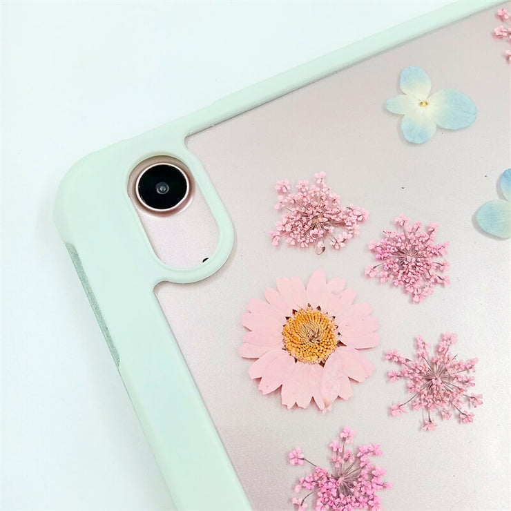 Pink Daisies & Delphinium Tablet Case | iPad Pro | Air 4 5 | Mini 6 | Tab S6/7/8