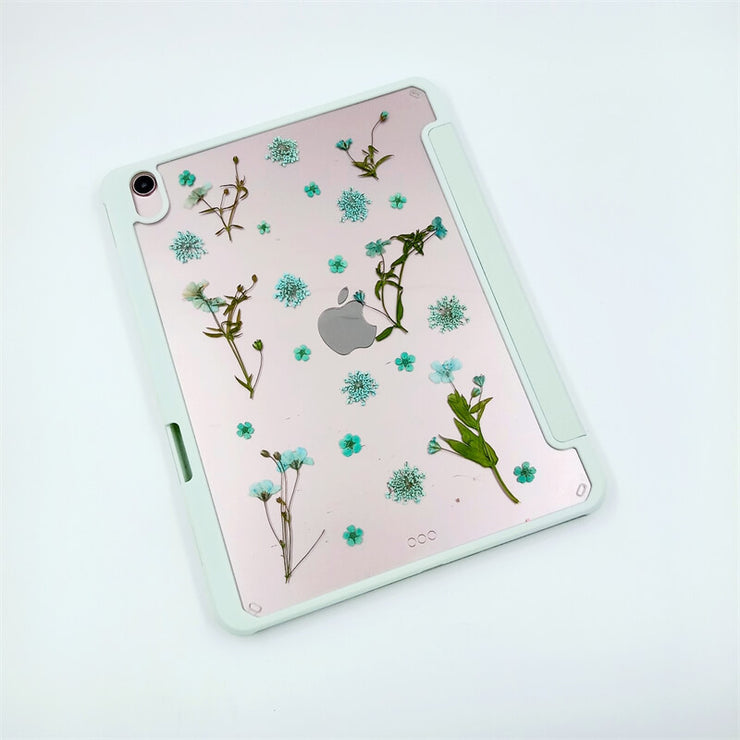 Blue Lace Flowers Tablet Case | iPad Pro | Air 4 5 | Mini 6 | Tab S6/7/8