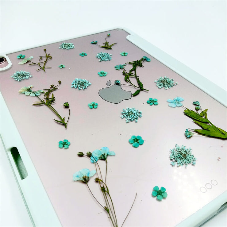 Blue Lace Flowers Tablet Case | iPad Pro | Air 4 5 | Mini 6 | Tab S6/7/8