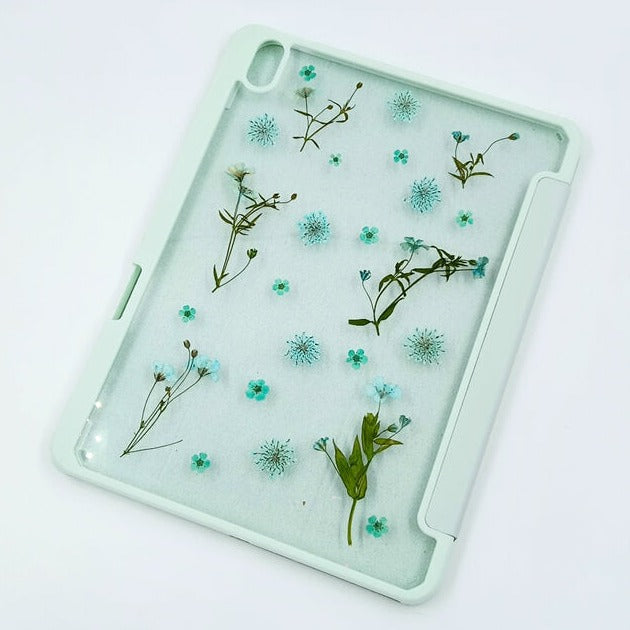 Blue Lace Flowers Tablet Case | iPad Pro | Air 4 5 | Mini 6 | Tab S6/7/8