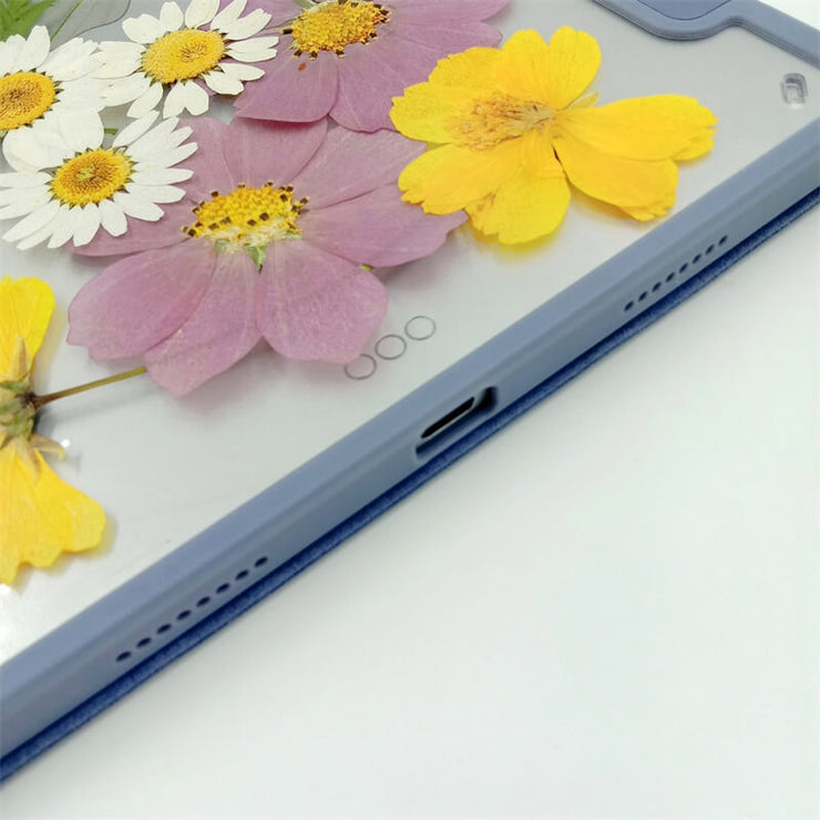 Purple Gerbera White Daisies Tablet Case | iPad Pro | Air 4 5 | Mini 6 | Tab S6/7/8