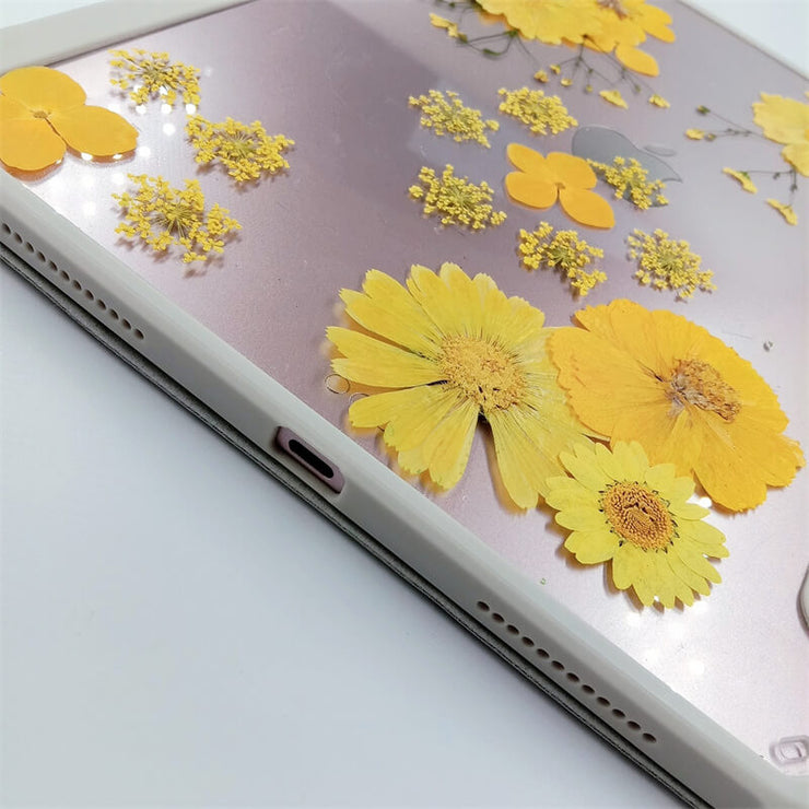 Yellow Cosmos Lace Flower | iPad Case Tablet Case | iPad Pro | Air 3 4 5 | Mini 6 | S8 S7