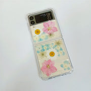 Pink Delphinium White Daisy | Bumper Case | Z Flip 3, Z Flip 4, Z Fold 3, Z Fold 4