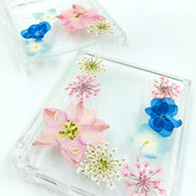 Pink Delphinium Blue Flowers | Bumper Case | Z Flip 3, Z Flip 4, Z Fold 3, Z Fold 4