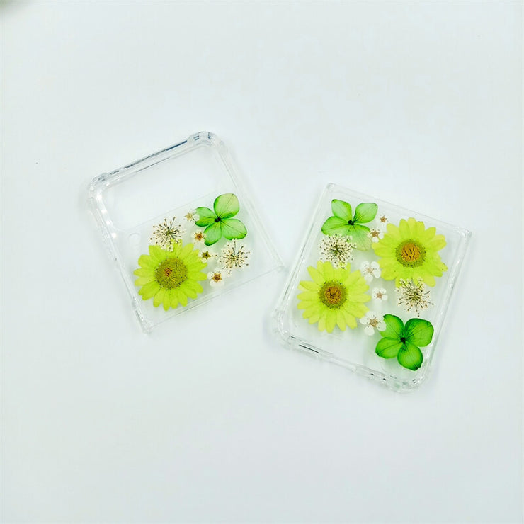 Green Daisies Green FLowers | Bumper Case | Z Flip 3, Z Flip 4, Z Fold 3, Z Fold 4