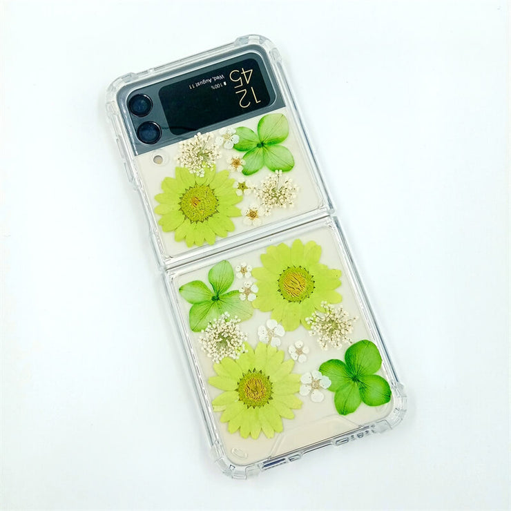 Green Daisies Green FLowers | Bumper Case | Z Flip 3, Z Flip 4, Z Fold 3, Z Fold 4