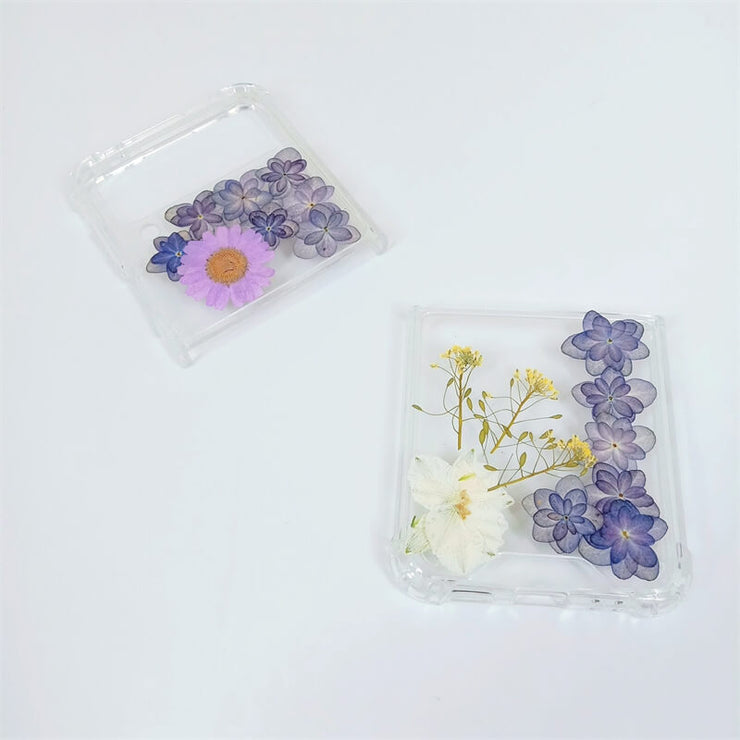 White Delphinium Blue Flowers | Bumper Case | Z Flip 3, Z Flip 4, Z Fold 3, Z Fold 4