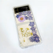 White Delphinium Blue Flowers | Bumper Case | Z Flip 3, Z Flip 4, Z Fold 3, Z Fold 4