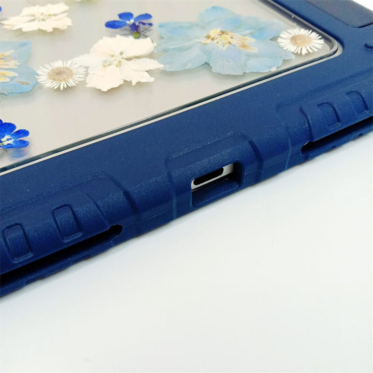 Spread Out Blue & White Delphinium Tablet Case | Bumper Leather Case | Camera Protection Case