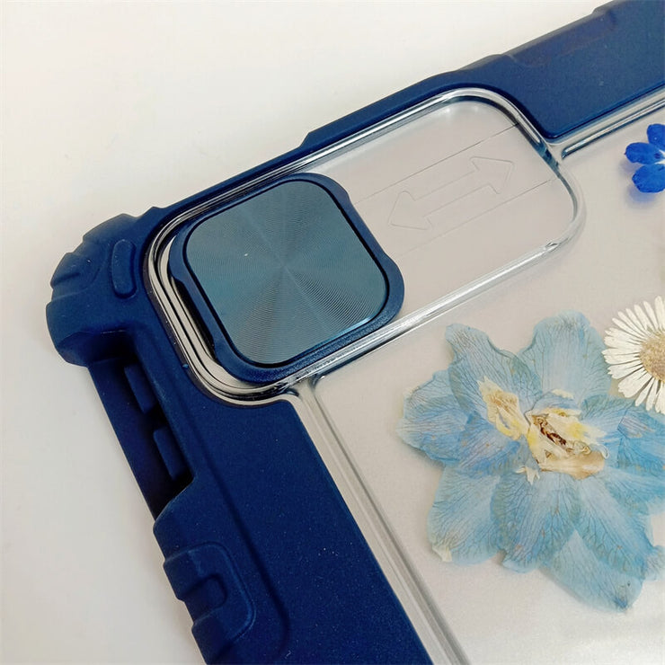 Spread Out Blue & White Delphinium Tablet Case | Bumper Leather Case | Camera Protection Case