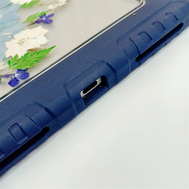 Blue & White Delphinium Tablet Case | Bumper Leather Case | Camera Protection Case