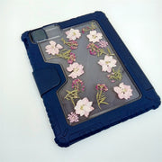 Pink Delphinium Tablet Case | Bumper Leather Case | Camera Protection Case