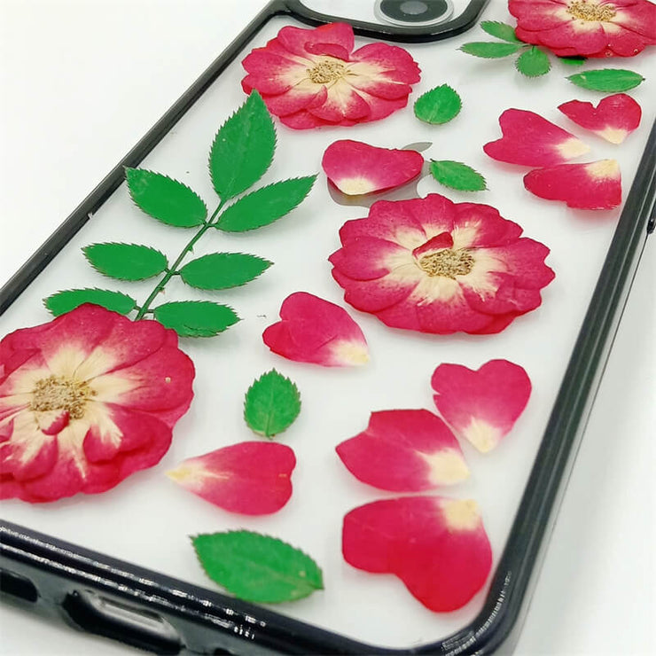 Red Rose | with Lanyard | with Magsafe | Colorful Border Case