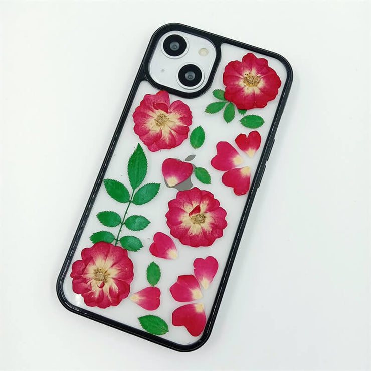 Red Rose | with Lanyard | with Magsafe | Colorful Border Case