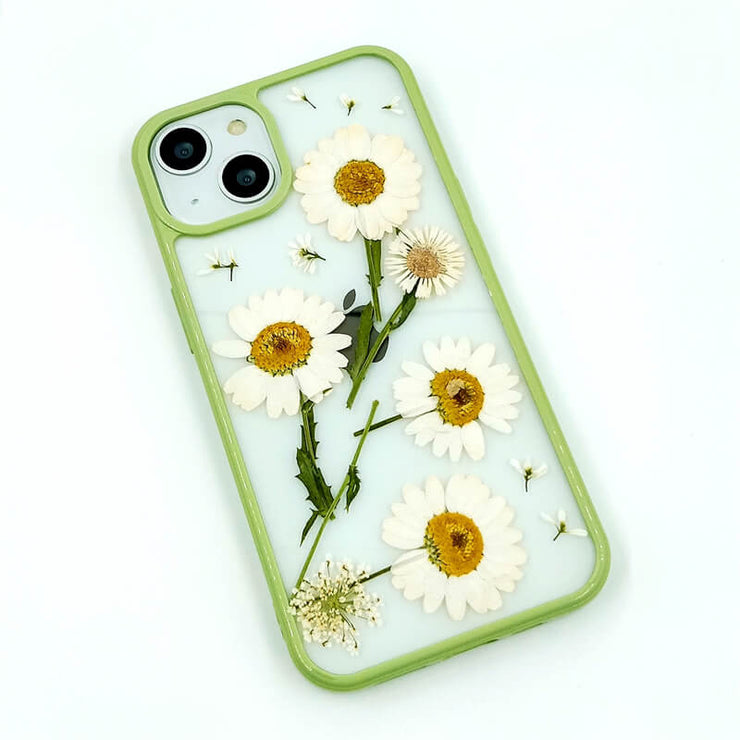 Daisies & Lace Flower | with Lanyard | with Magsafe | Colorful Border Case