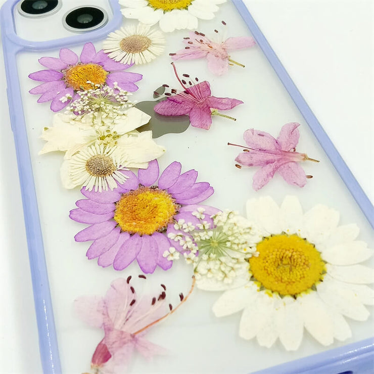 Daisies & Rhododendron | with Lanyard | with Magsafe | Colorful Border Case