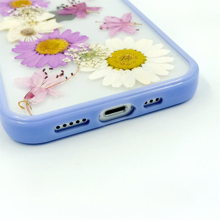 Daisies & Rhododendron | with Lanyard | with Magsafe | Colorful Border Case