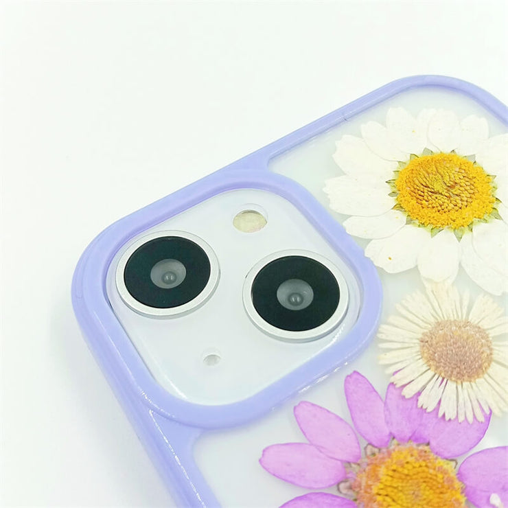 Daisies & Rhododendron | with Lanyard | with Magsafe | Colorful Border Case