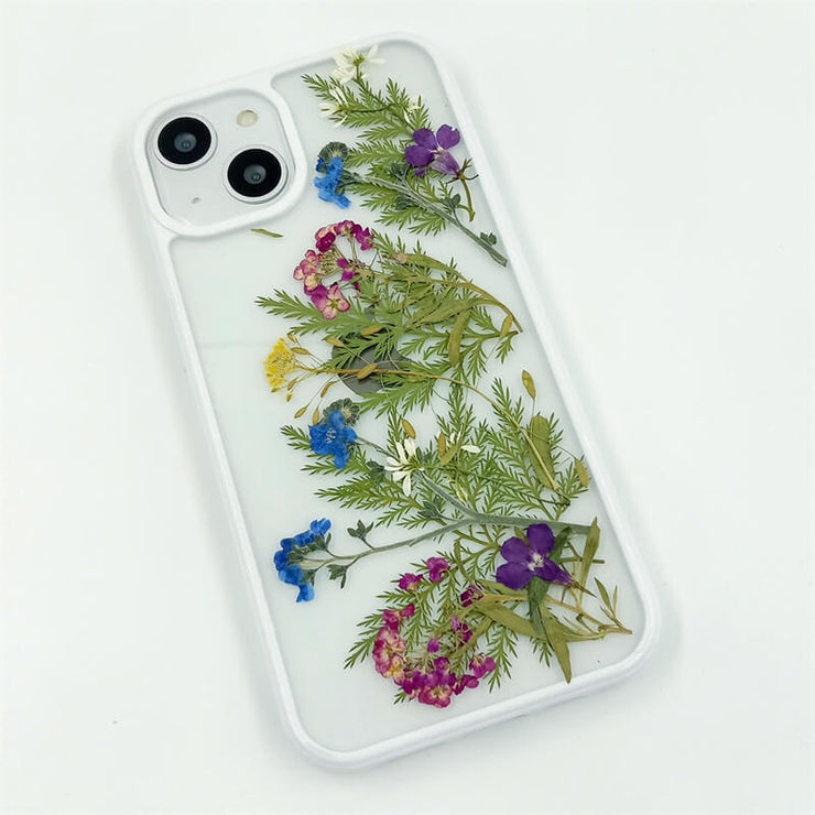 Field Among Flowers | Weeds Series | with Lanyard | with Magsafe | Colorful Border Case