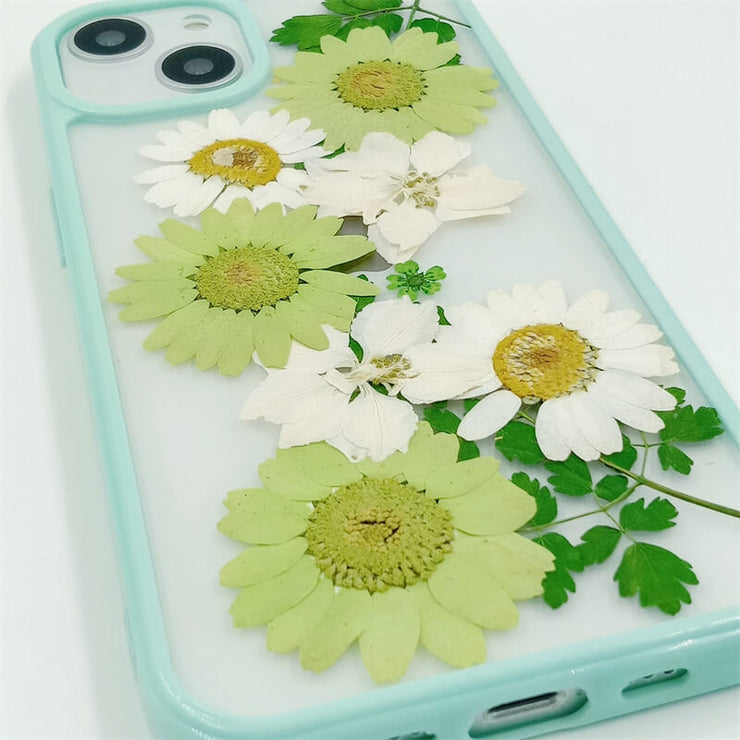 Daisies White Delphinium | with Lanyard | with Magsafe | Colorful Border Case