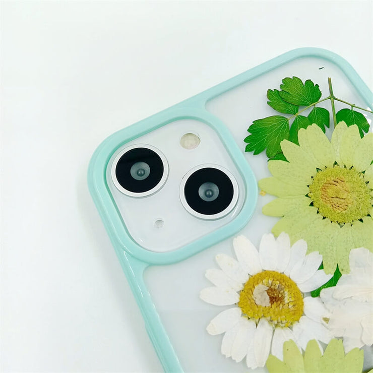 Daisies White Delphinium | with Lanyard | with Magsafe | Colorful Border Case