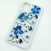 Blue Myosotis & Delphinium | with Lanyard | with Magsafe | Colorful Border Case