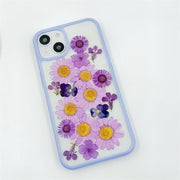 Purple Daisies | with Lanyard | with Magsafe | Colorful Border Case