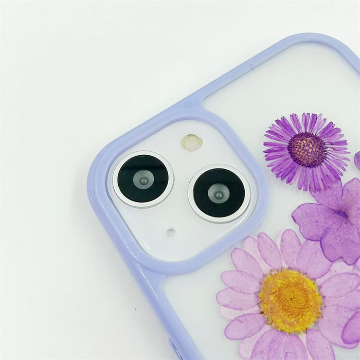 Purple Daisies | with Lanyard | with Magsafe | Colorful Border Case