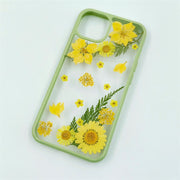 Yellow Daisies Delphinium | with Lanyard | with Magsafe | Colorful Border Case