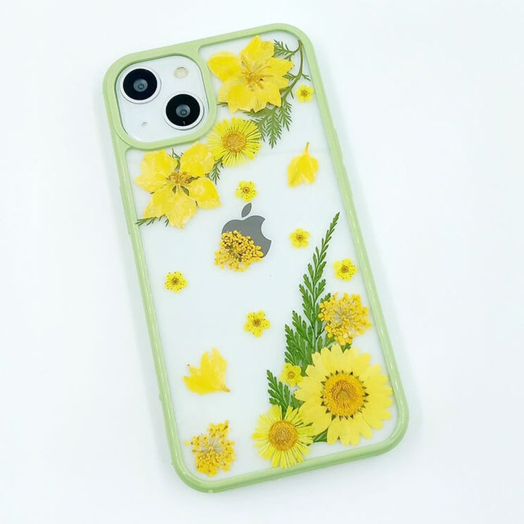 Yellow Daisies Delphinium | with Lanyard | with Magsafe | Colorful Border Case