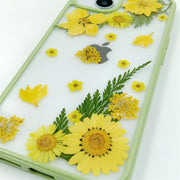 Yellow Daisies Delphinium | with Lanyard | with Magsafe | Colorful Border Case