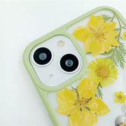 Yellow Daisies Delphinium | with Lanyard | with Magsafe | Colorful Border Case