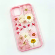 Pink Delphinium White Daisies | with Lanyard | with Magsafe | Colorful Border Case