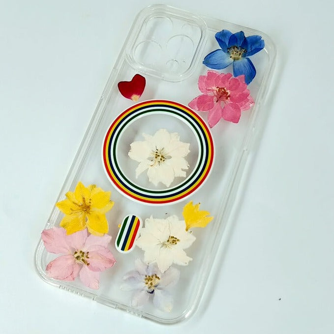 Colorful Delphinium | with Built-in Magnets | MagSafe | with Camera Lens Protection