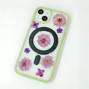 Purple Hydrangea | with Lanyard | with Magsafe | Colorful Border Case