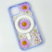 Purple Daisies Delphinium | with Lanyard | with Magsafe | Colorful Border Case