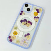 Violaceae Daisy Delphinium | with Lanyard | with Magsafe | Colorful Border Case