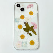 White Daisies Blue Hydrangea | Clear, Bumper, Border Phone Case | Apple Samsung Google