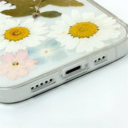 White Daisies Blue Hydrangea | Clear, Bumper, Border Phone Case | Apple Samsung Google