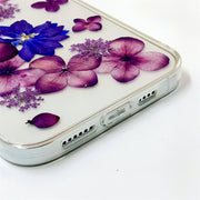 Purple Hydrangea | Clear, Bumper, Border Phone Case | Apple Samsung Google