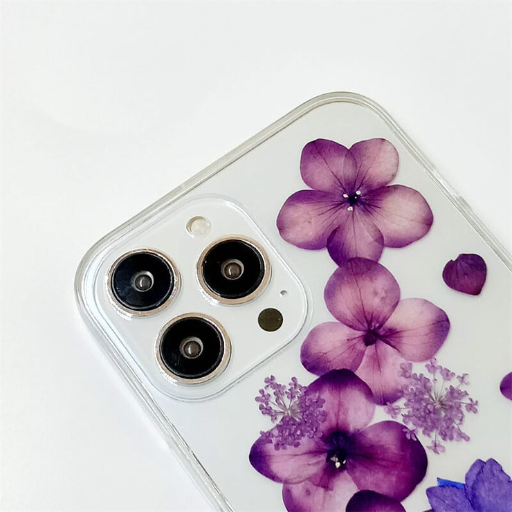 Purple Hydrangea | Clear, Bumper, Border Phone Case | Apple Samsung Google