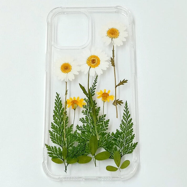 Three Daisies | Clear Bumper Phone Case | Optional Magnetic Ring