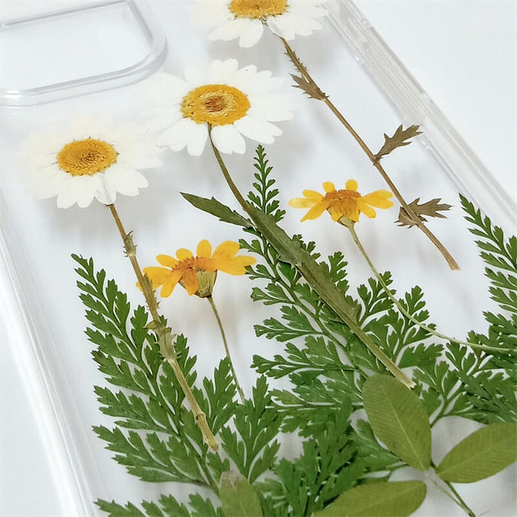 Three Daisies | Clear Bumper Phone Case | Optional Magnetic Ring