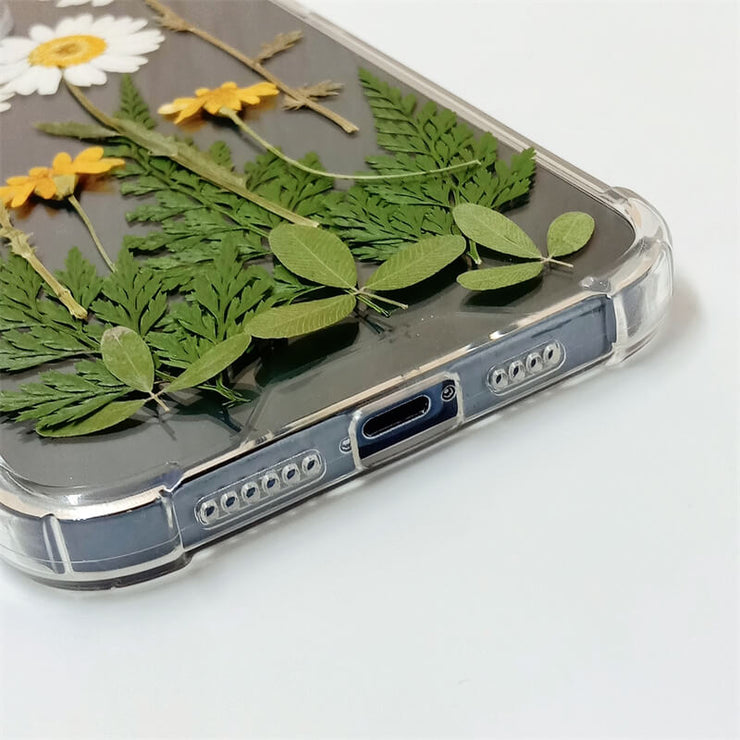 Three Daisies | Clear Bumper Phone Case | Optional Magnetic Ring