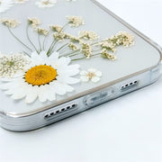 White Daisy Hydrangea | Clear, Bumper, Border Phone Case | Apple Samsung Google