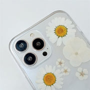 White Daisy Hydrangea | Clear, Bumper, Border Phone Case | Apple Samsung Google